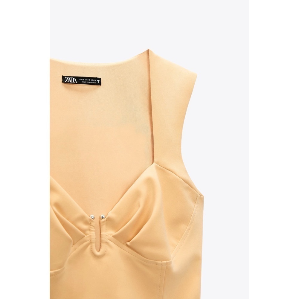 [Zara] Yellow Plunge Bodysuit - Picture 2 of 7